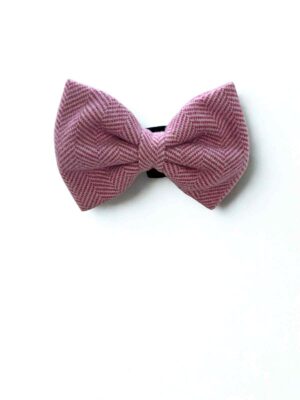 Herringbone Rose Bow Tie