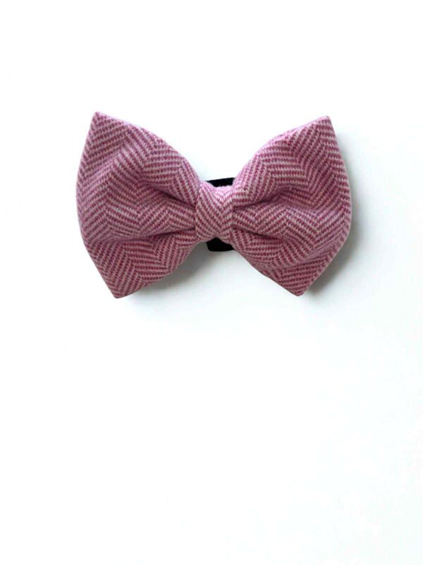 Herringbone Rose Bow Tie