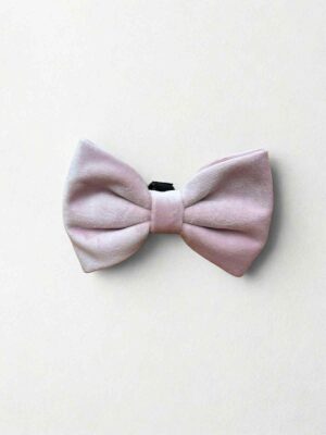 Velvet Pink Bow Tie