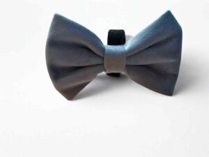 Lilac Blue Stitch Bow Tie