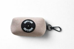 "Herringbone Oat" Poop Bag Holder